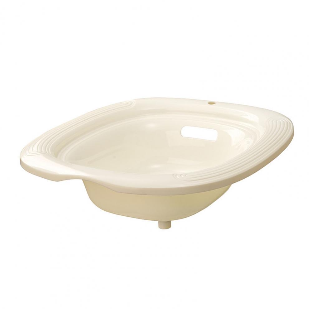 

Bidet Ergonomic Curved Surface Design Comfortable Bath One-Button Drainage Non-Slip Basin Rim Physical Therapy Bidet Bathroom бежевий