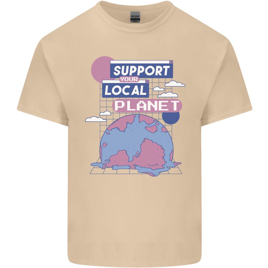 Climate Change Support Your Local Planet Unisexs Light Cotton TShirt