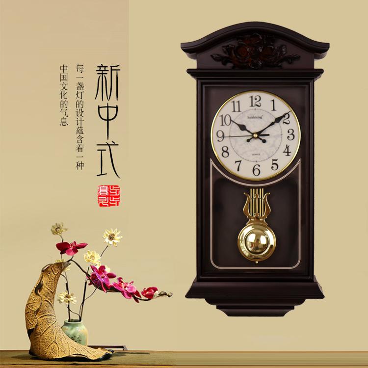 Chinese Large 3D Wall Clock Vintage Living Room European Pendulum Clock Wall Luxury Antique Retro Pendule Mural Loft Decor SC322