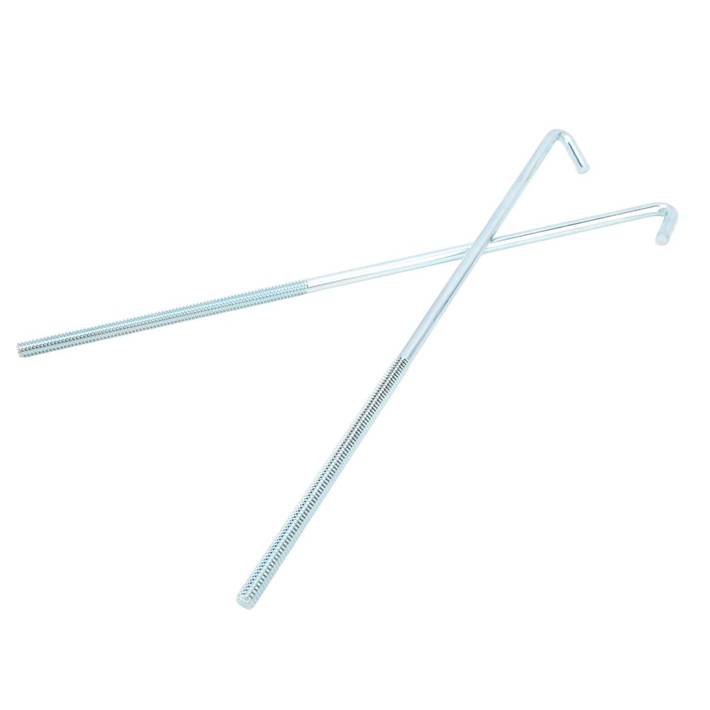 10in Chrome Battery Hold Down Kit with J Hook Bolts Washers Nuts Universal Automotive Accessories