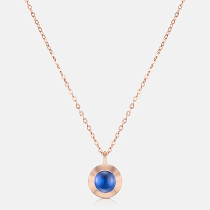 

METROCITY JEWELRY September Birthstone Corte Sterling Silver Rose Necklace A241SN1209RPN 42cm