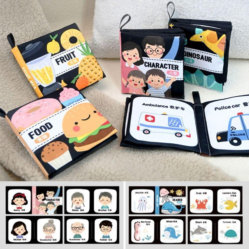 Not Be Torn Baby Cloth Book Interactive Soft Infant Book Toddler Toy Baby Words Book Parent-child