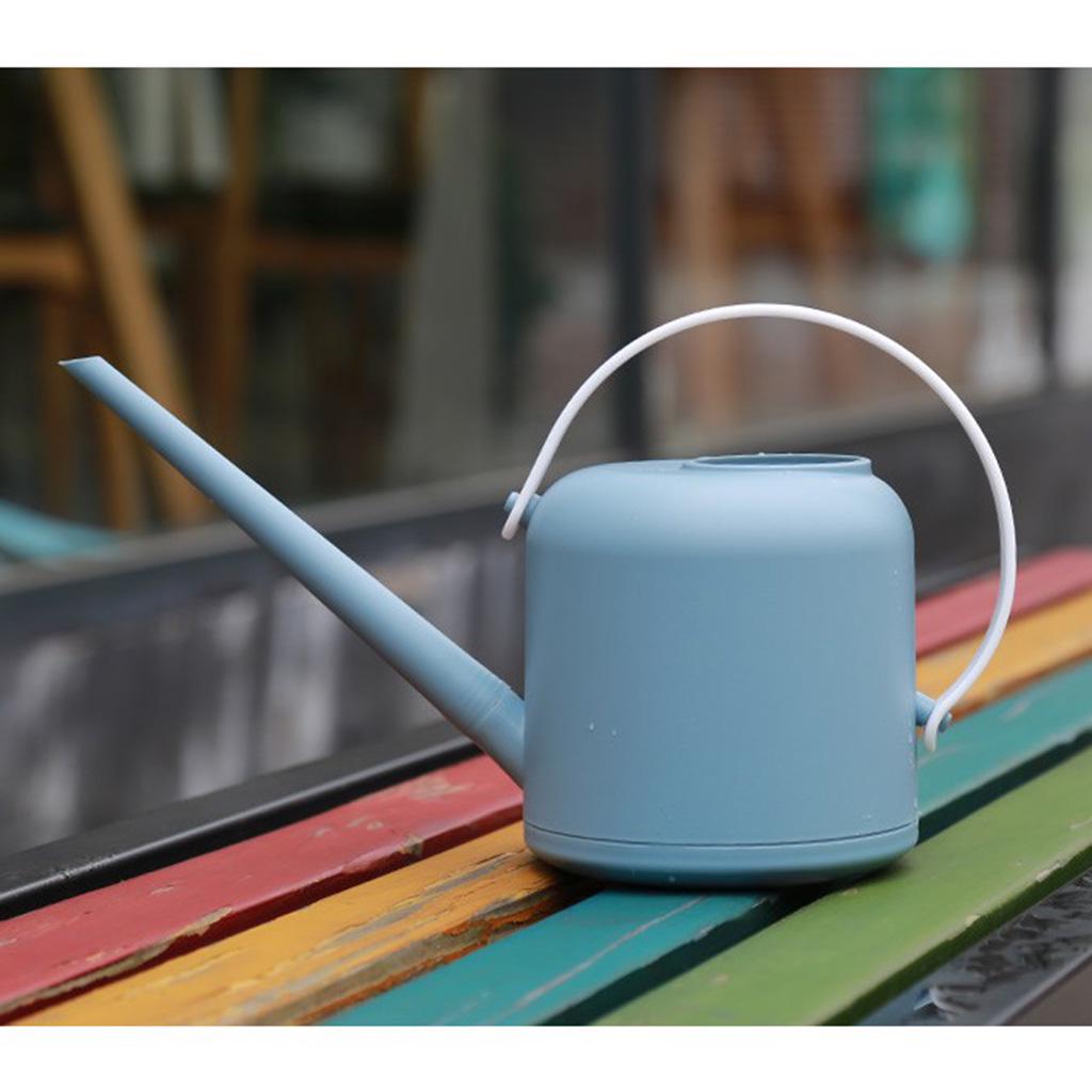 1.8L Tiny Long Mouth Watering Can Sprinkling Pot for Home Garden Plant Blue
