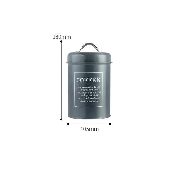 1.2L Storage Canister Jars for Tea Coffee Sugar, Vintage Metal Kitchen Food Storage Container Sealed Cookie Cans Kitchen Supply