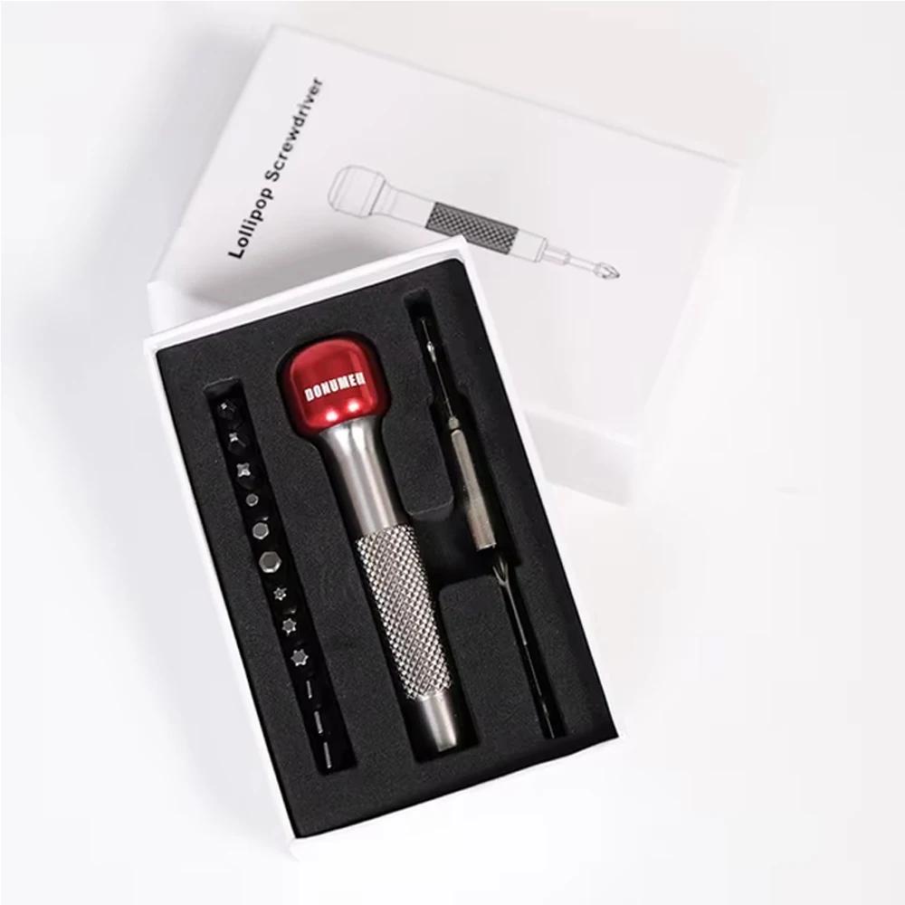 

Multifunctional 6.35mm lollipop screwdriver EDC tool Automatic Two-way tool Portable steel bicycle repair tool