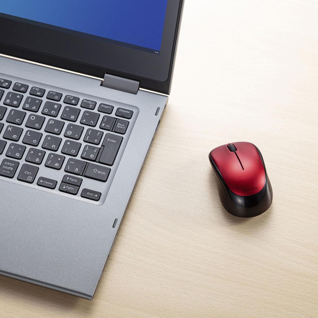 Sanwa Supply Silent Bluetooth Blue LED Mouse MA-BBS311R (Red)
