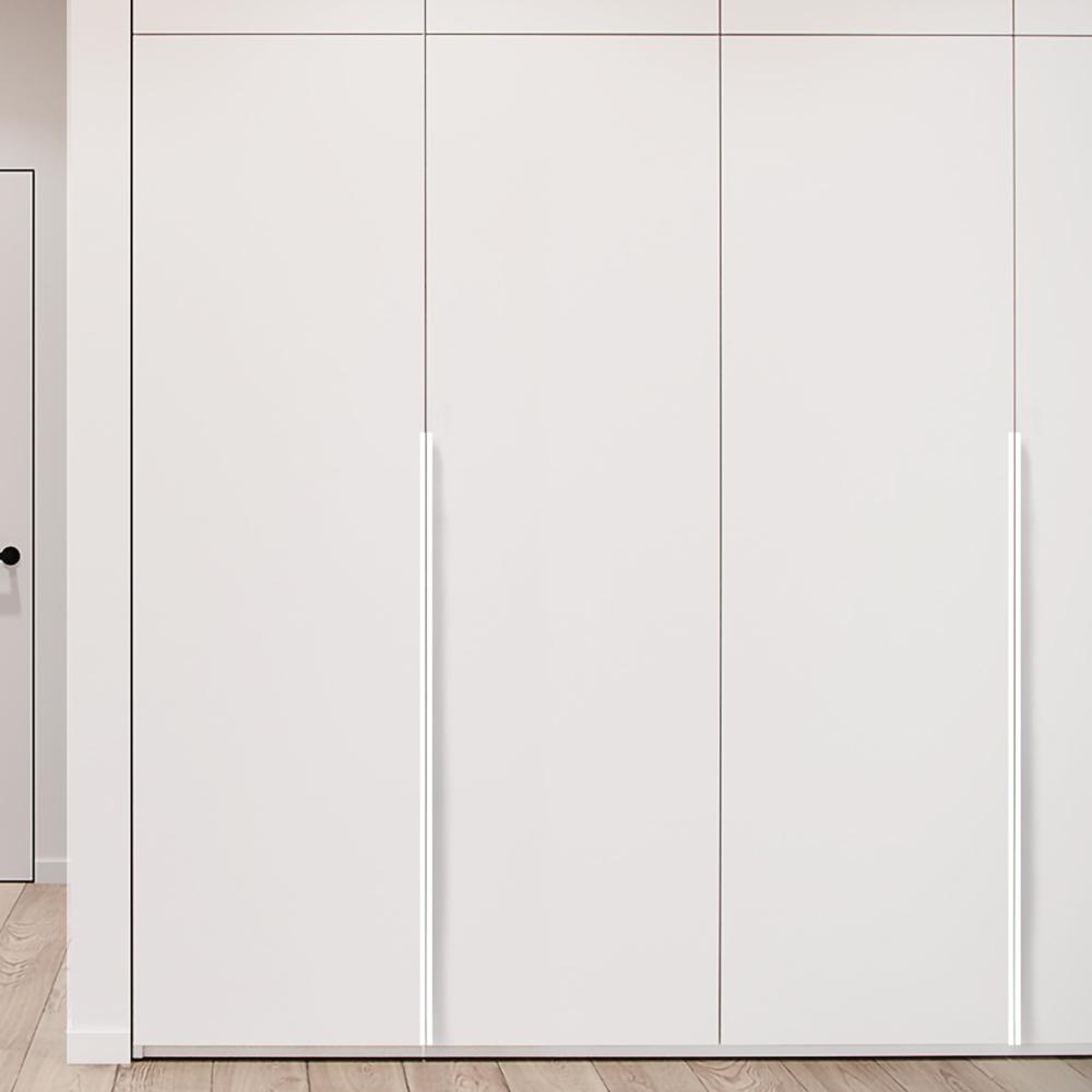 YONFIA 3699S Hidden Furniture Handles  White Kitchen Cabinet Pulls Punch Free Handles for Cabinets and Drawers