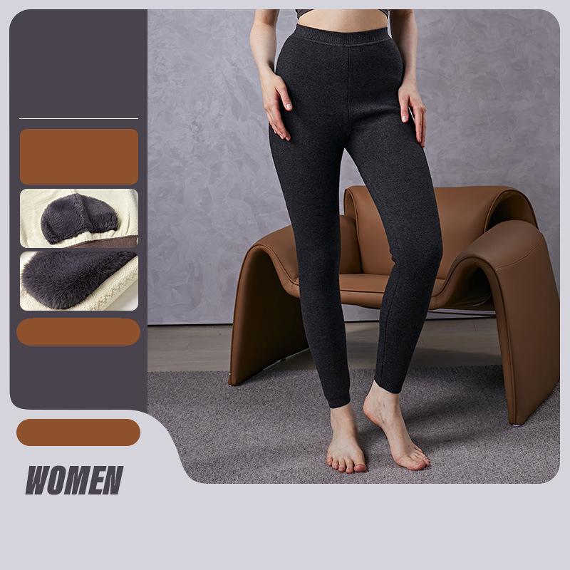 

Зимние утепленные брюки из длинной шерсти и овчины, меховые, мужские и женские, с высокой талией, с шерстяной подкладкой XS