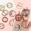 Round Shape Elegant Tee Shirt Clips Scarf Buckles T-Shirt Clip Ring Clothes Corner Knotted Buckles Inner Diameter 29-35mm