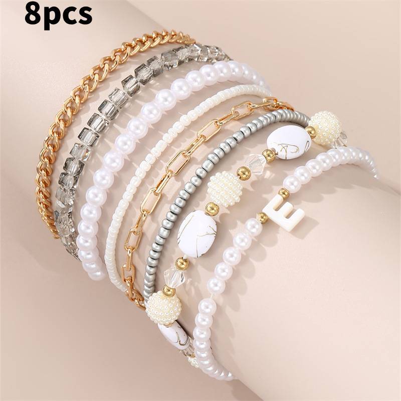 Handmade Pearl Bracelets For Women Geometric Style Fashion Perfect Gift For Her