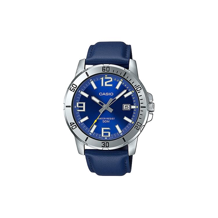 CASIO Men Standard Series 45mm Blue Watch MTP-VD01L-2BV MTP-VD01L-2BV Blue Dial