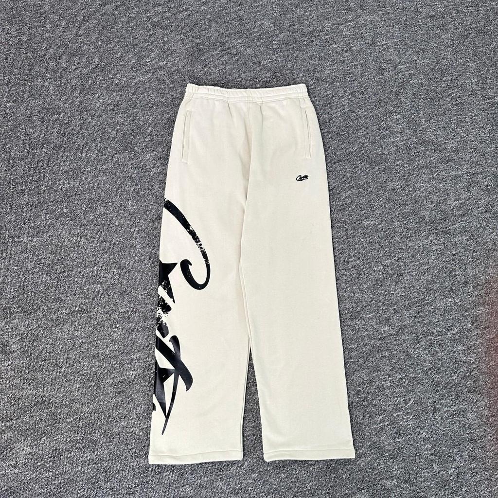 Trendy Devil's Island Hooded Sweatshirt and Pants Set for Men and Women - Casual, Loose-Fit, Fashion-Print Letter Design.