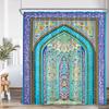 Moroccan Boho Shower Curtain Bohemian Style Print Vintage Home Decor for Bathroom Mural Polyester Bathtub Curtain with Hook