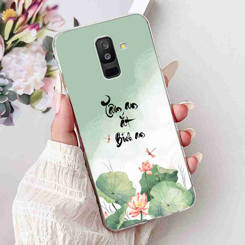 For Samsung Galaxy A6+ 2018 6.0" Case SM-A605FN Cartoon Cat Soft Silicone Cover For Samsung A6+ A6 Plus 2018 New Flower Bumper