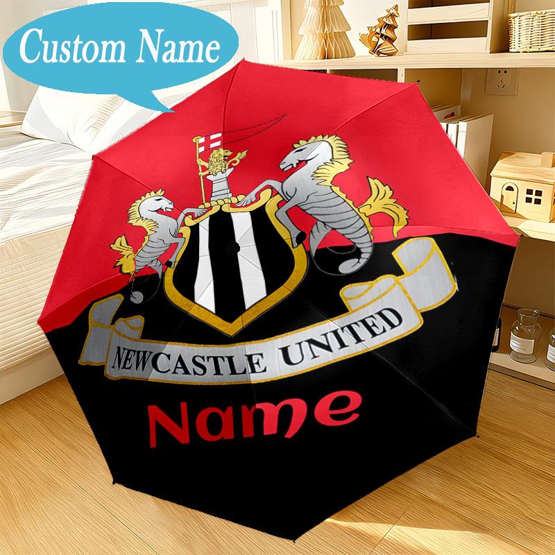 Custom Name Umbrella Newcastle Crest Umbrella 8-Frame for Travel, Camping, Casual Lightweight Portable, Essential for Family Gifts