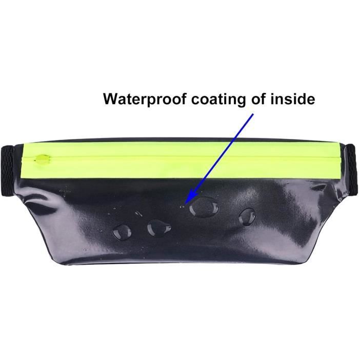 Ceinture de Course Fine - Sac Banane Ultra léger - pour Femme et Homme, Noir, Moderne