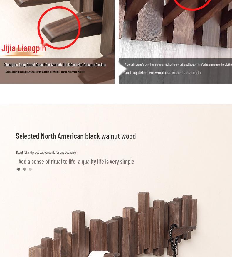 Creative Wooden Wall-Mounted Piano Key Coat Rack with Entrance Hooks