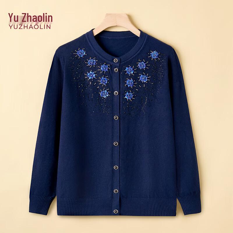 YUZHAOLIN Women's Embroidered Knit Cardigan Sweater