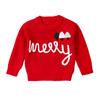 Autumn and Winter Cute Knitted Children's Christmas Sweater Warm Casual Boys and Girls Jumper Letter Embroidery Santa Hat Children's Pullover Top