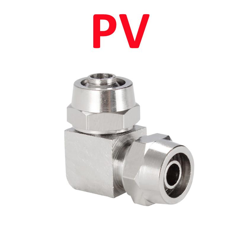 Vernickelter Kupfer-Luft-Schnellkupplung für Schlauchrohr Außendurchmesser 4MM 6 8 10 12 14 16MM Schnelle Verbindung KPV KPE PM PZA