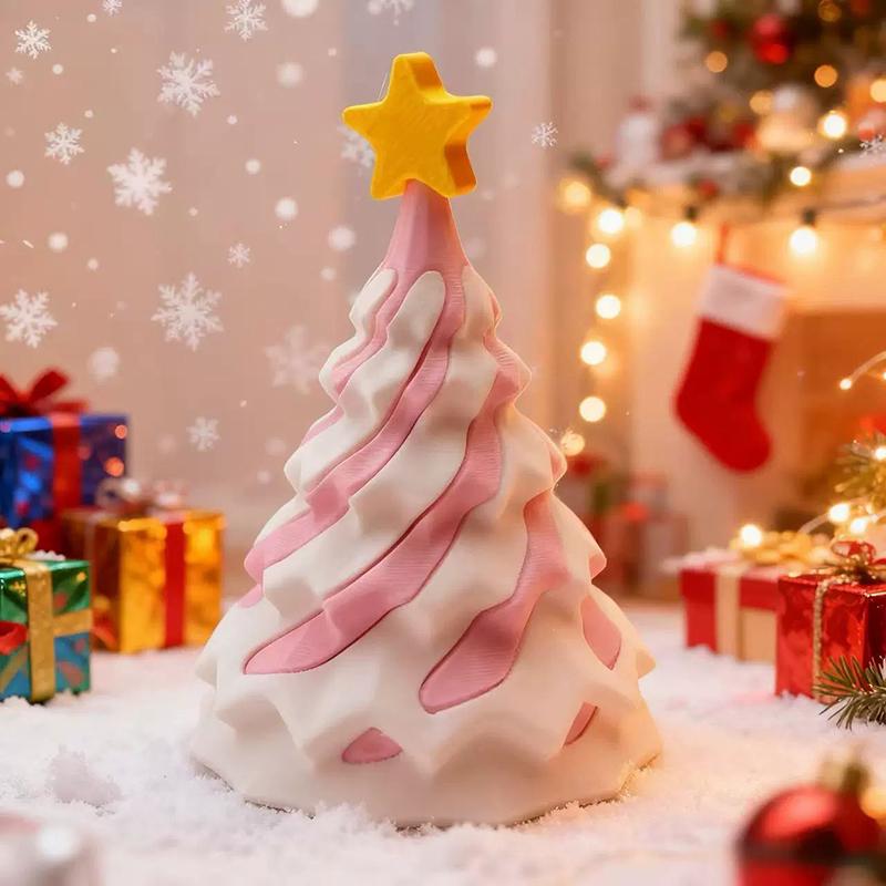 Tweekleurige 3D Geprinte Spiraal Kerstboom Speelgoed Creatieve Wervel Kegel Stressverlichting Cadeau Voor Kinderen Vakantie Decoratie Kerstcadeau