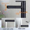 Minimalist Slim Faucet Hot and Cold Water Faucet Basin Mixer Tap Bathroom Faucet Hot and Cold Black Color Bags Bathroom Sink