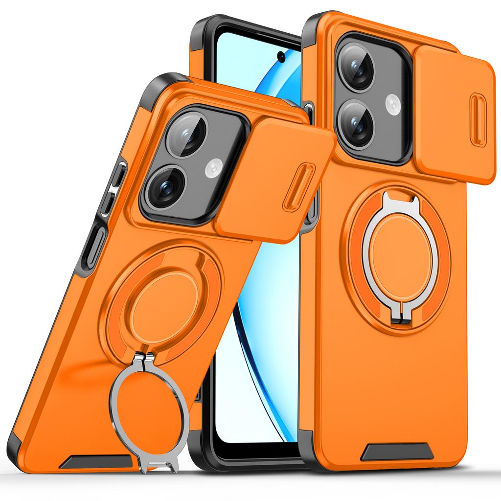 For Xiaomi Redmi K80 Ultra Case Redmi K80 Cover K80 Pro Magnetic Ring Armor Slide Camera Lens Case Magsafe Wireless Charge Cover