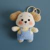 Funny Puppy Series Crochet Keychain Handmaking Knitted Puppy Keyrings Cute Small Dog Doll Crochet Keyrings Custom Accessories