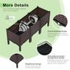 Outdoor Raised Garden Bed with Legs Planter Box for Vegetables/Herbs 47x15x19in Wooden Garden Box with Drain Outlet Easy Assemb