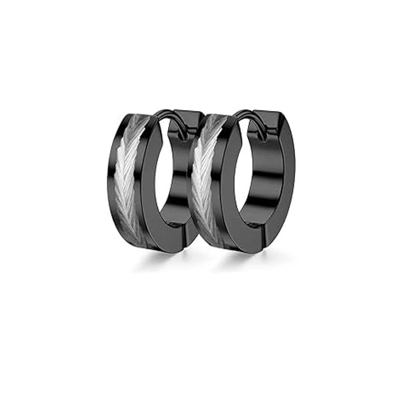Personalized Stainless Steel Engraved Hoop Earrings - Fashionable Classic Design