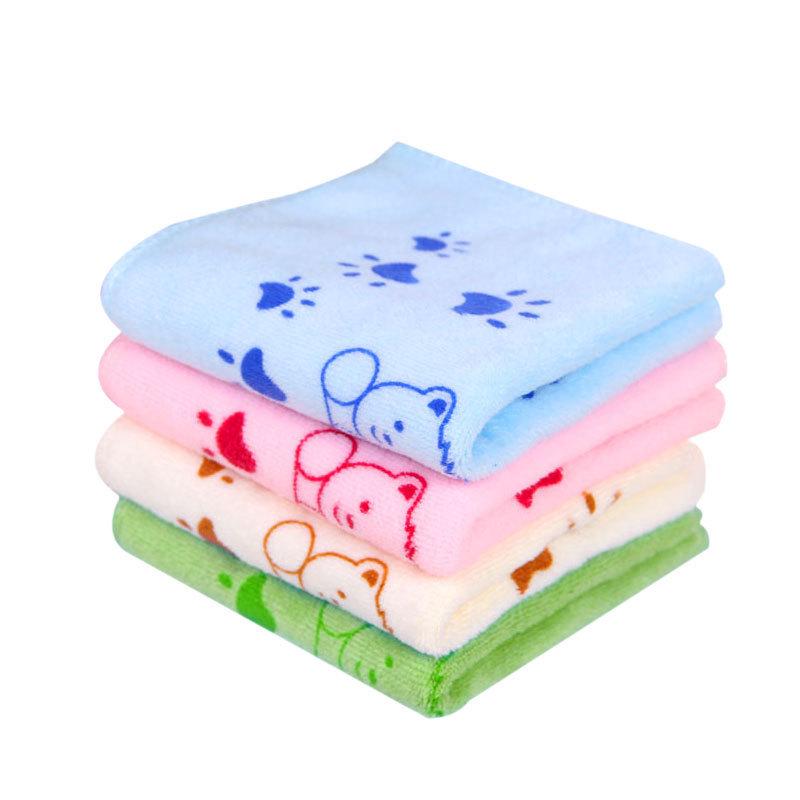 Superfine Fiber Cartoon Print Children's Face Towel - Thick, Absorbent, Soft