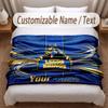 Leeds Rhinos Bedruckte Flanelldecke Benutzerdefinierter Name Text Weiche Warme Decke für Schlafzimmer Feiertagsgeschenk