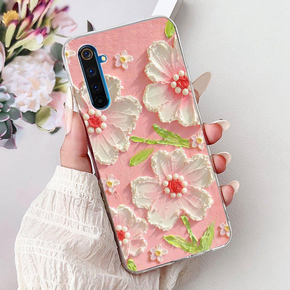 6.6" For Realme 6Pro RMX2061 RMX2063 Back Cover For Realme 6 Pro Case Clear Luxury Fashion Cute Cat Cool Funny Soft TPU Bumper