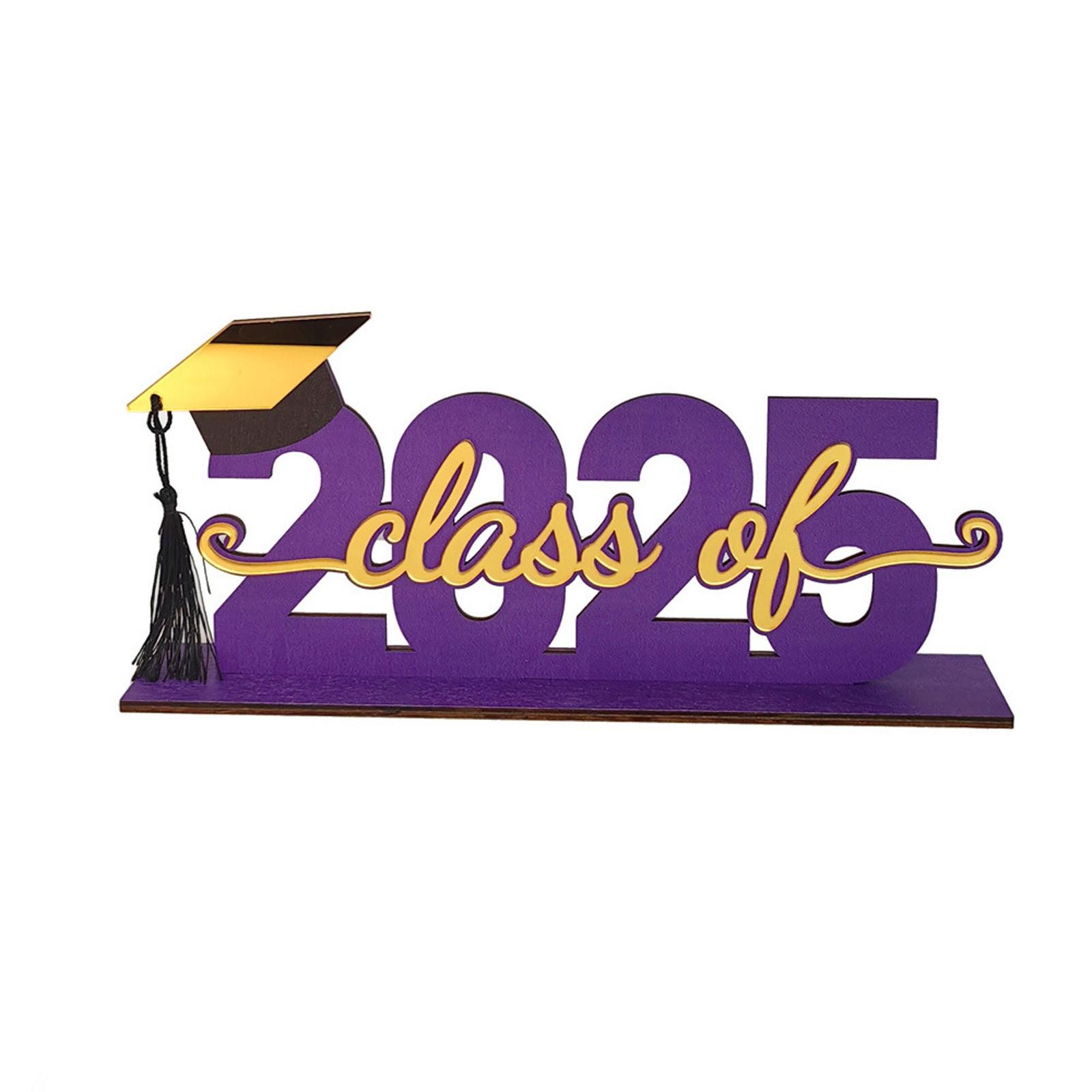 

Three Dimensional 2025 Graduation Wooden Holiday Decoration Ornaments Graduation Gifts One Size фіолетовий