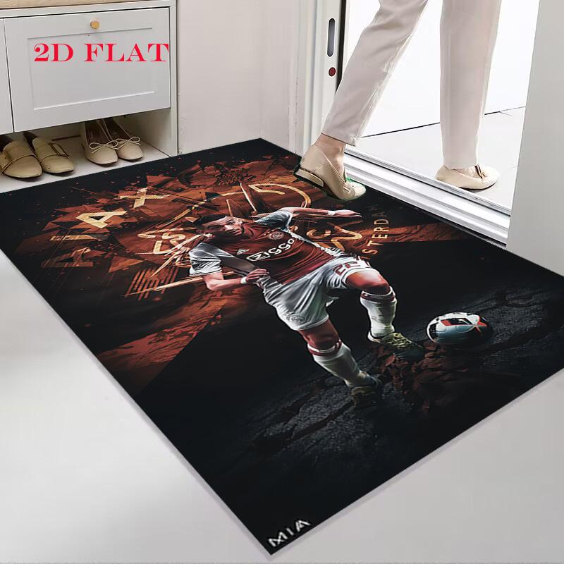 AFC Ajax logo Koberec pro obývací pokoj, ložnici, domácí dekoraci pohovky, protiskluzová podložka na hraní pro děti