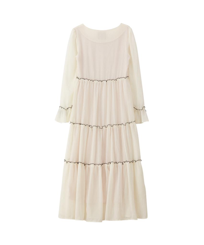 Salon De Yon Glitter Chiffon Princess Dress_ Ivory