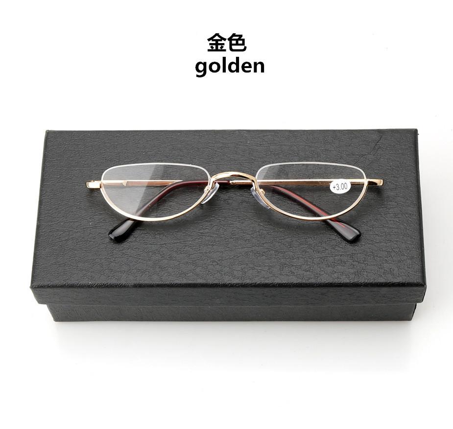 

Classic Half Glasses Frame Reading Presbyopia Eyeglasses HD Metal Material Fishwire Rack Sturdy Spring Eyeglass Legs 1.0 2.0 3.0 3.5 4.0 Smooth 3.5