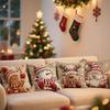 45×45cm Pillowcase Plush Plush Pillow Cover New Christmas Throw Pillow Cover  Home Decoration