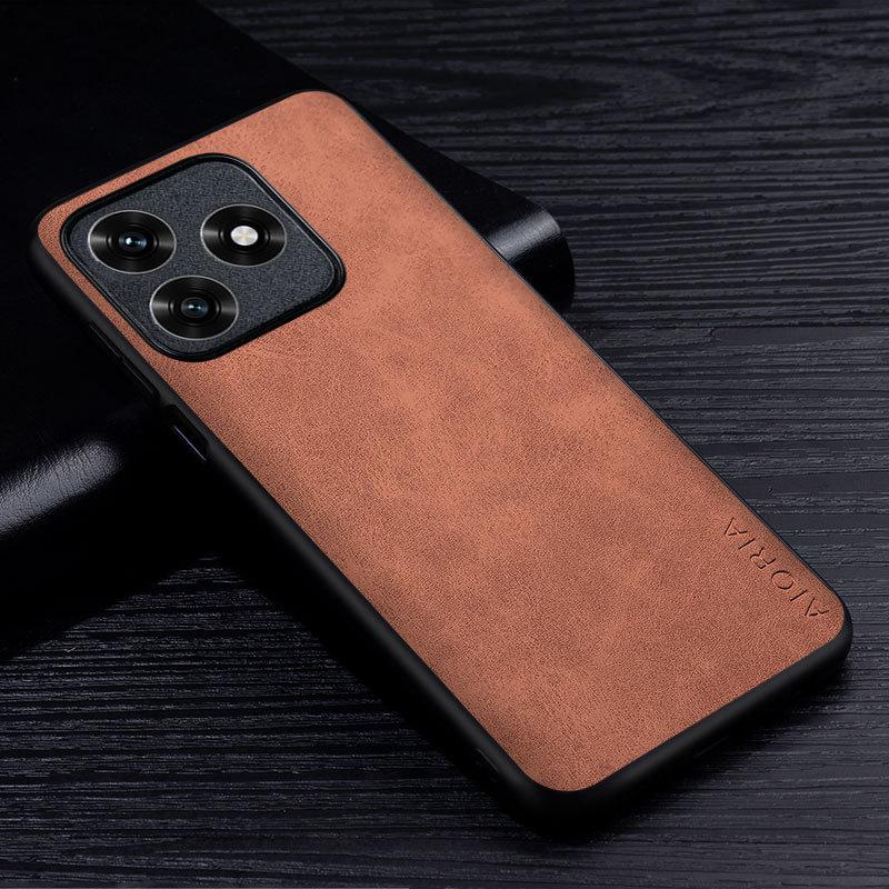 

Премиальный чехол из ПУ кожи для Honor X5C X5D Plus, устойчивый к царапинам, однотонная крышка для honor x5d plus, чехол Honor X5C коричневый