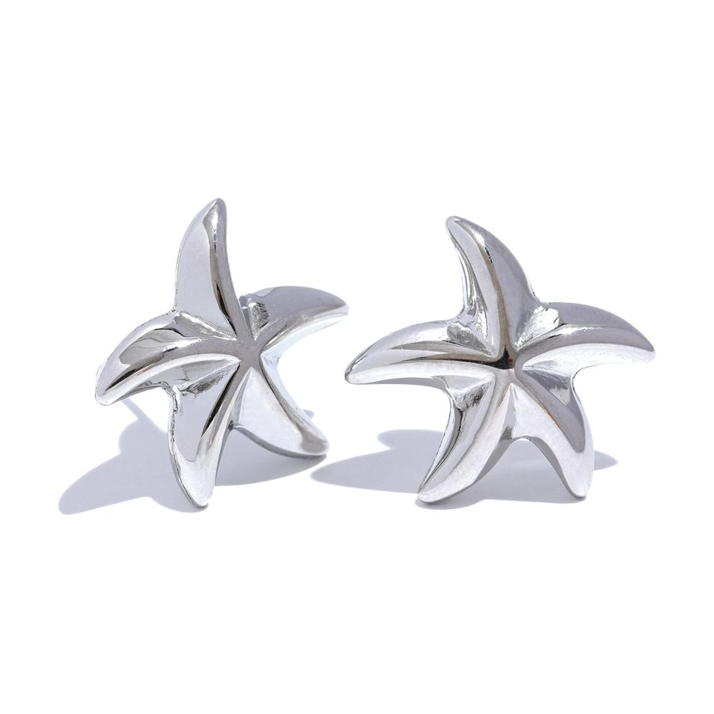 Eetit водонепроницаемые металлические серьги-гвоздики в виде морской звезды — фото 9