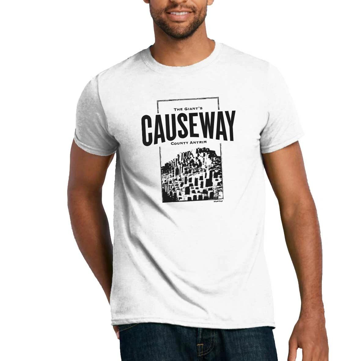 The Giant s Causeway 2 t-shirt County Antrim Hand Printed in the UK M