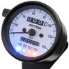 Daytona Motorcycle Mechanical Black Display with 15628 Speedometer, Body/White Panel/White LED, 60mm, 140km/h Indicator,