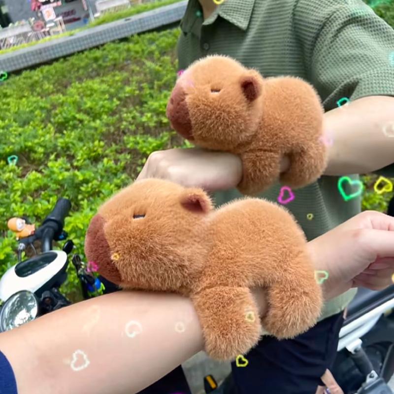 Capybara Animal  Wrap Wristband Bracelet Capybara Plush Hand Ring Wristband Kids Toys Birthday Elegant Present