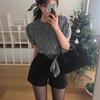 Women's Slimming Woolen High-Waist Gray Shorts - Korean Style Winter 2024 Hip-Wrapping Booty Base Layer
