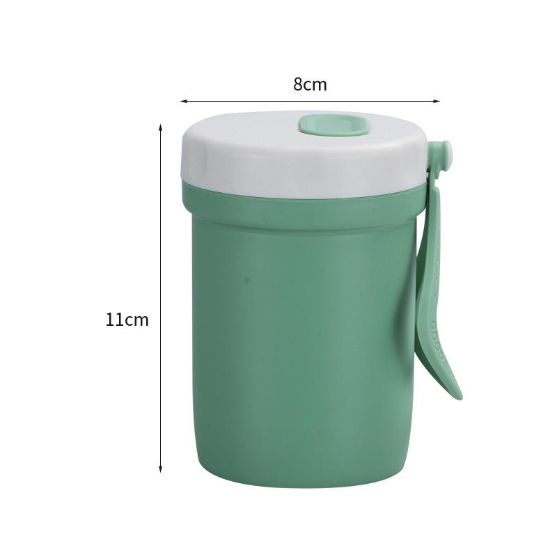 Microwavable Japanese-Style Wheat Straw Lunch Box Set with Compartments for Students and Office Workers