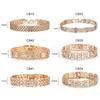 10MM 12MM Big Wide For Women Men Bracelet 585 Rose Gold Color Double Weaving Rolo Cable Curb Link Catenary Chain Jewelry CBB01