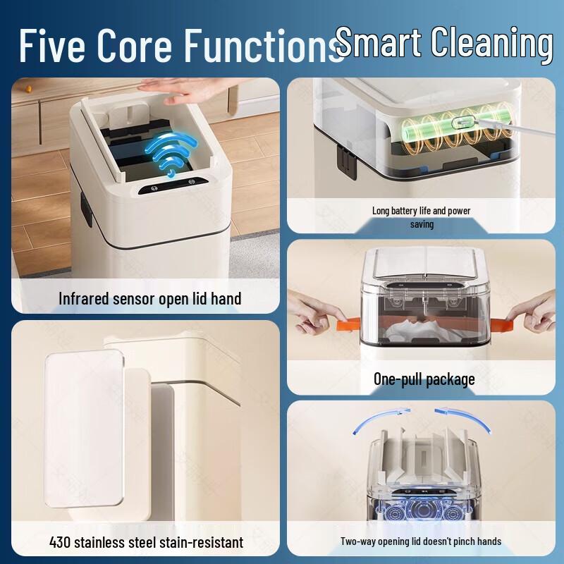 GENFIELD Smart Sensor Automatic Bagging Trash Can