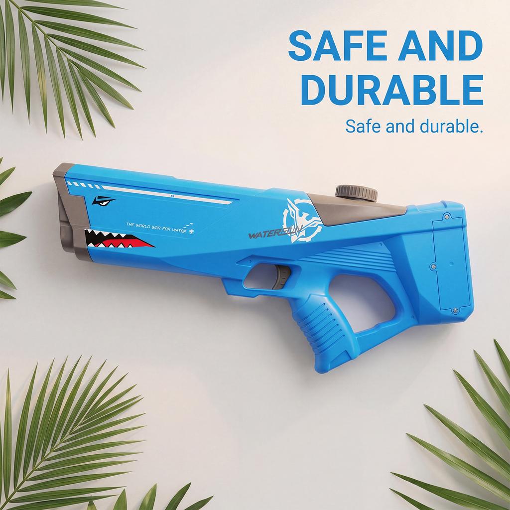 Electric Water Gun Automatic Rechargeable Water Blaster High Capacity Water Tank Strong Electric Pump Water Shooter Toy for Outdoor Play