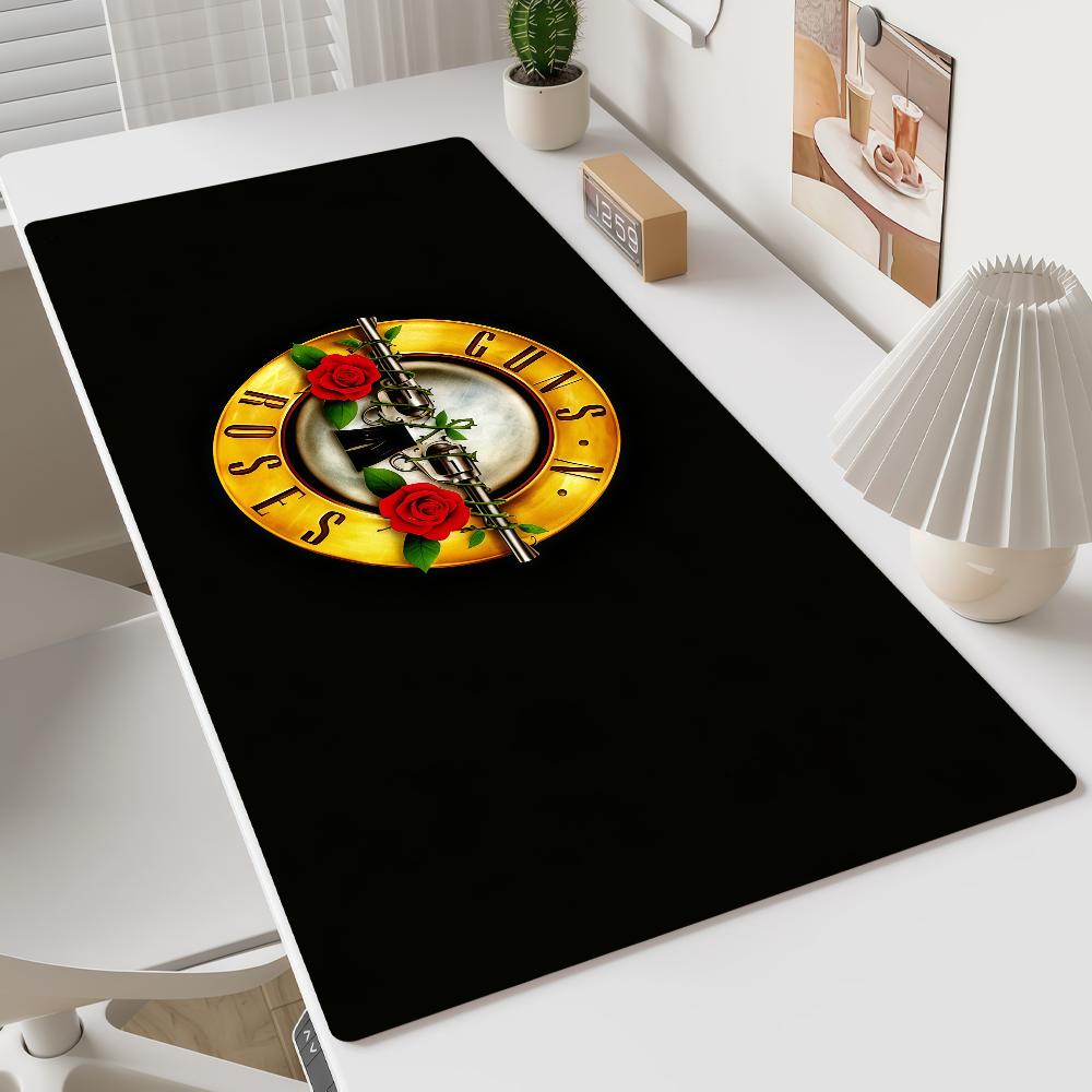 N Rock Mouse Pad MousePad ROSES Non-slip Lockedge Office Student Gaming Thickened Band Large Writing Hard G-GUNS Pad Cushion