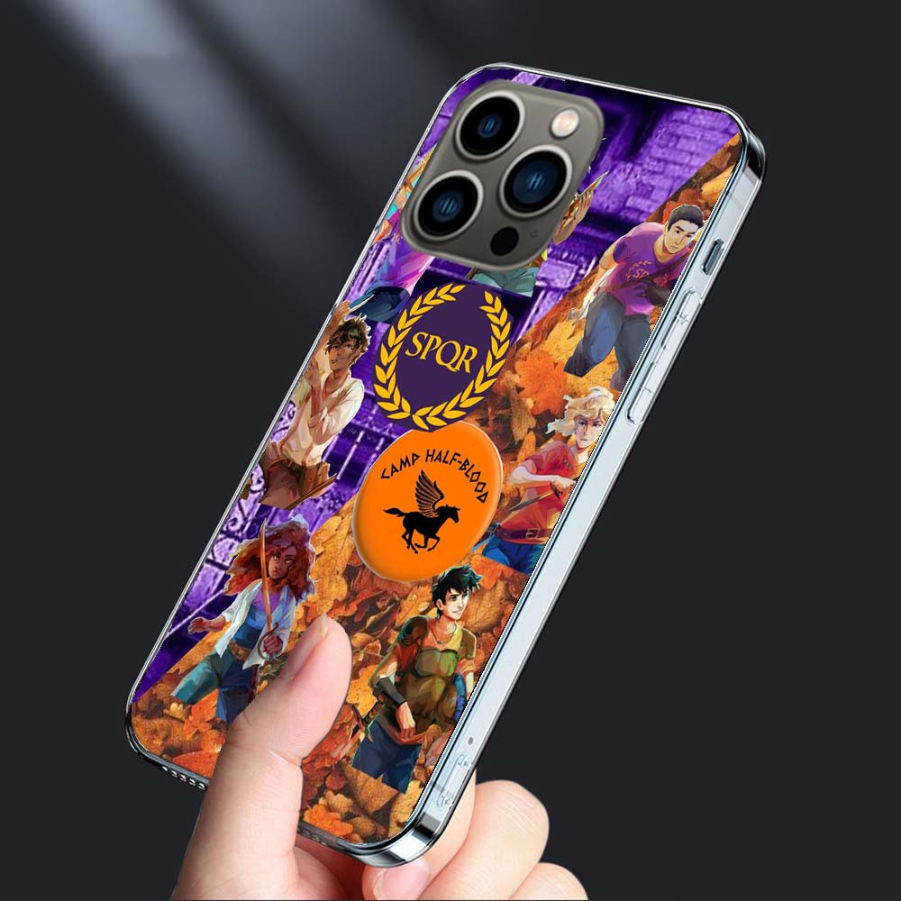 P-Percy J-Jackson Poseidon Camp Half-Blood Phone Case For Iphone 16E 15 Pro 14 Plus 17Air 16 17 Pro Max 12 13 Mini X XS XR 7 8 S